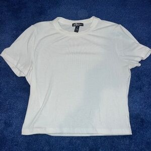 Like New Helen Owen X AQUA White Ribbed T-Shirt
